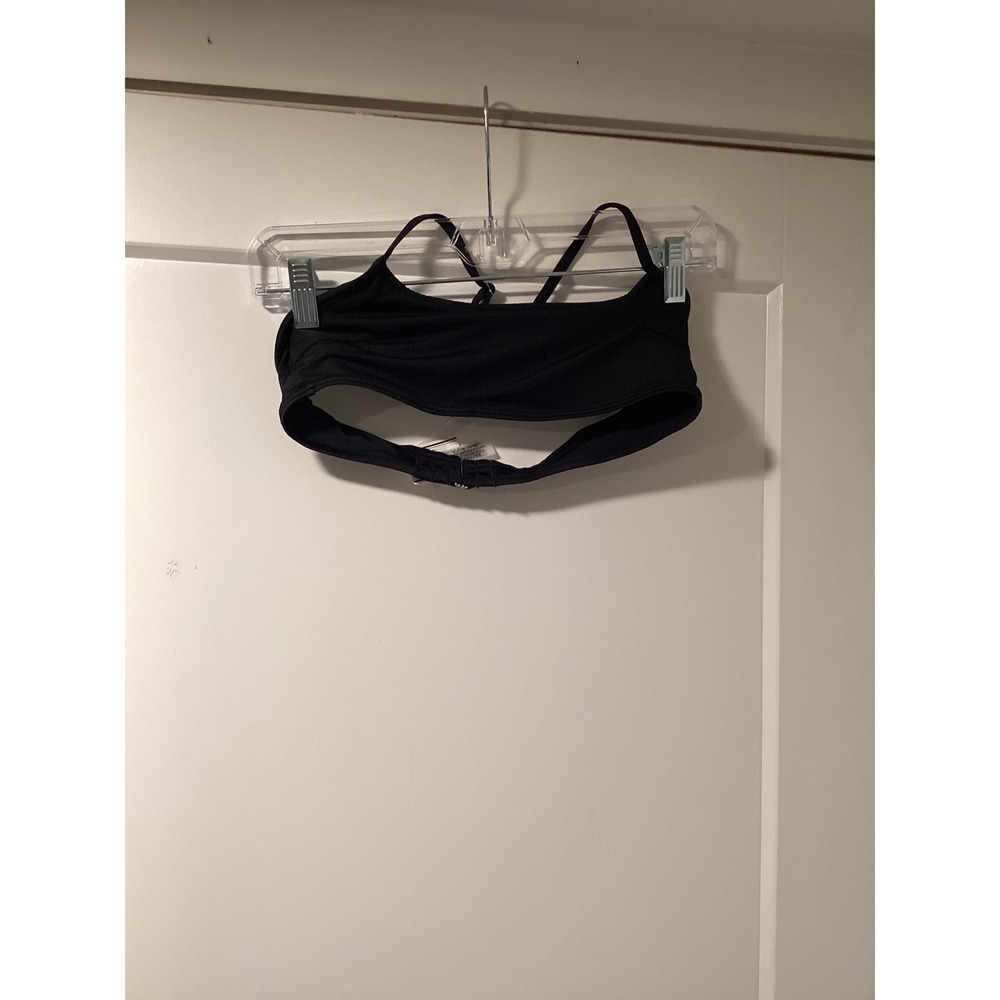 PINK x Frankies Bikinis Black Halter Bandeau Swim Top Small S P 11203896